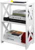 Lechay Small Side Table - White End Table for Small Spaces, Slim Nightstand,