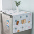 Refrigerator Fridge Dust-Proof Cover Washing Machine Cover PEVA Material Waterproof Cover with Storage Pockets Bags Fridge Dust Cover Oven Cover Multi-Purpose Top Covers (Double door, Flowers 3)