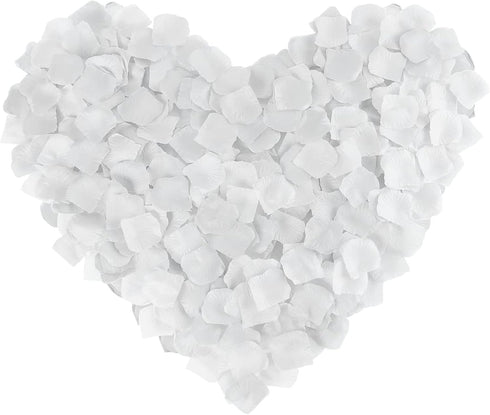 1000 Pcs White Artificial Silk Rose Petals for Wedding Party Decoration