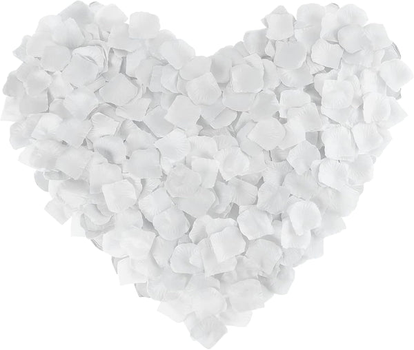 1000 Pcs White Artificial Silk Rose Petals for Wedding Party Decoration