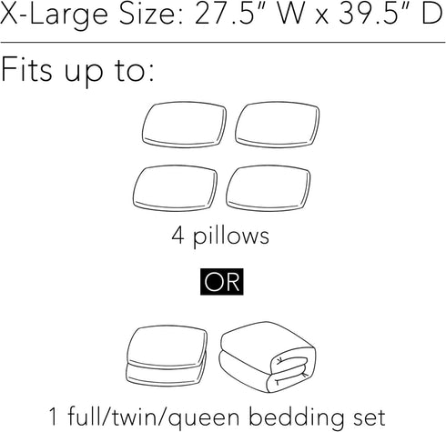 SpaceAid Jumbo Vacuum Storage Bags, 3 Pack Space Saver Sealer Compression Bags for Comforters, Bedding, Clothes