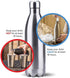 18/8 350ml 500ml 750ml 1000ml (1L) Double Wall Stainless Steel Vacuum Cola Shape Bottle, Narrow Mouth Thermo Flask