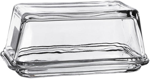 Fox Run Glass Butter Dish With Cover, Clear Butter Dish For The