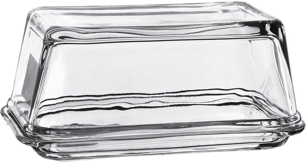 Fox Run Glass Butter Dish With Cover, Clear Butter Dish For The