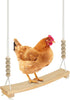 Qinfly Arc-Shaped Chicken Swing Perch Enrichment Toys Handmade,Chicken Accessories for Chicken Coop Decor,Run,Playground