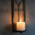 Set 2 GAKA Metal Rustic Wall Sconce Candle Holder of Black Gold Wall Gothic Mount Candle Sconce Holder for Living Room