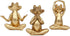 Suoedd Gold Frog Figurines Yoga Decor 3.7In Set of 3 Frog Yoga