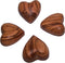 Holy Land Market Olive Wood Hearts, Set of 4 Small Carved Hearts from Bethlehem, 1 Inch Each, Velvet Bag Included