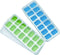 Ice Cube Trays, Silicone Easy-Release 14-Ice Trays with Spill-Resistant Lid, BPA Free, 2 Pack