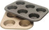 Muffin Tins Set of 2, 6-Cups Nonstick Carbon Steel Standard Cupcake Pans