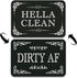 QMMD Dishwasher Magnet Clean Dirty Sign, Hella Clean and Dirty Magnet for Dishwasher