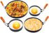 WOWITIS 8 Pack, 8" 6" 4" 3.5" Stainless Steel Egg Rings - Omelet, Pancake, & Egg Muffin Rings with Oil Brush