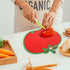 Kichvoe Tomato Shaped Plastic Cutting Board, Creative Kitchen Food Chopping Mat for Veggies & Cheese 31.80X26cm