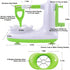 Apple Peeler, 8 Wedges Slicer Corer, Stainless Steel Blades for Apple Slicing and Coring