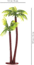 Amosfun 5Pcs Plastic Coconut Palm Model Trees, Artificial Trees, Miniature Plant for Cake Decorations