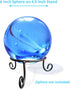 4.5inches 2inches Black Iron Gazing Globe Stand, Wrought Iron Sphere Holder, Crystal Ball and Glass Bowl Display Stand