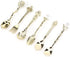6Pcs/Set Fdit Vintage Carved Coffee Spoon Teaspoon Retro Zinc Alloy Dessert Coffee Tableware Spoons Cutlery