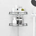 2 Pack 304 24cmx24cm 6mm, Glass Shower Corner Shelves - Floating Bathroom Shelves Tempered Glass Shelf with Rails SUS