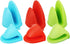 3 Pairs Mini Oven Mitts Gloves, Silicone Heat Resistant Cooking Pinch Mitts, Potholder for Kitchen (Red, Blue, Green)