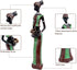 CYYKDA 3PACK Vintage African Statue, Hand Sculpture African American Figurines, Exotic Tribal Lady Art Piece for Home