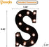 LED Illuminated Marquee Signs - Black Alphabet Letters Lights for Home Bar Decoration, Wedding, Birthday Party