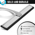 NETANY Shower Squeegee, 10-Inch Silver Stainless Steel Squeegee for Bathroom, Shower Doors, Mirrors, Tiles