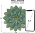 Everydecor Metal Flowers Wall Decor, Hand Painted Green 3D Succulent Art for Living Room, Bedroom, Kitchen, Bathroom -
