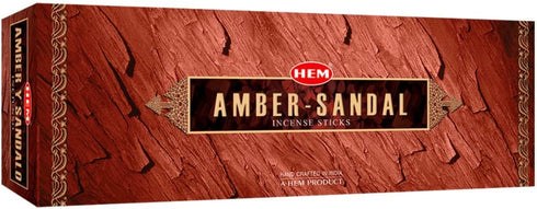 Amber - Box of Six 20 Gram Tubes, HEM Incense