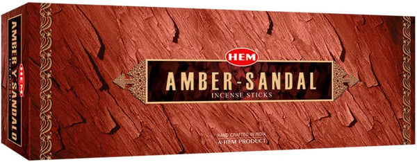 Amber - Box of Six 20 Gram Tubes, HEM Incense