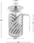 OVENTE 20 Ounce French Press Coffee Maker, Heat Resistant Borosilicate Glass, 4 Level Stainless Steel Filter System,