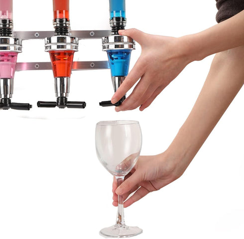 6-Bottle Wall Mounted Liquor Alcohol Dispenser for Bar/Home Party Use Fit Wine Cocktail Alcohol Drink Beverage Juice