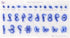 PME Fun Fonts-Numerals & Special Characters Set of 31, Collection 1, Standard Blue