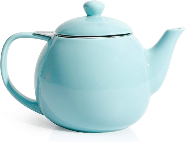 Sweese Teapot, Porcelain Tea Pot with Stainless Steel Infuser, Blooming & Loose
