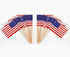 CYPS 100 Pcs USA American Flag Toothpick Flags, Small Mini Stick Cupcake Toppers, 4th of July, Veterans Day Party