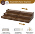 Spice Rack Organizer for Cabinet 2 Pack - 3 Tier Expandable Bamboo Spice Storage for Kitchen Cabinet, Pantry (Brown)