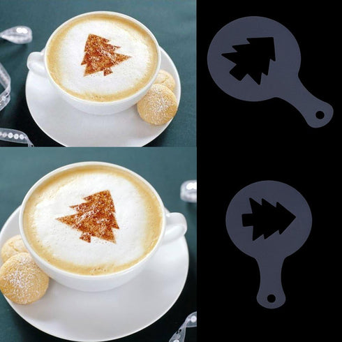 16Pcs Plastic Coffee Template Stencils for DIY Cappuccino Chocolate Latte Pad Art Mold Tools