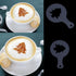 16Pcs Plastic Coffee Template Stencils for DIY Cappuccino Chocolate Latte Pad Art Mold Tools