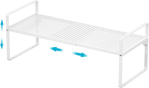 iPEGTOP Expandable Cabinet Storage Shelf Organizer Rack, Heavy Duty Stackable Steel Metal