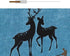 Microwave Oven Cover, Decorative Dust Oil Proof Cotton Linen Fabric, 13.7x39.3 inches Deer - Pine Green