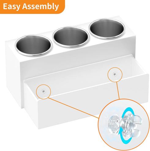 NIUBEE Hair Tool Organizer, Acrylic Blow Dryer and Styling Holder, Bathroom Countertop Storage Stand