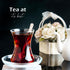 the mask el turko 19 Set 6 (4.5 oz), 6 6 (8.6 oz) Pieces Turkish Tea Glasses Includes; Glasses, Tea Cups Saucers