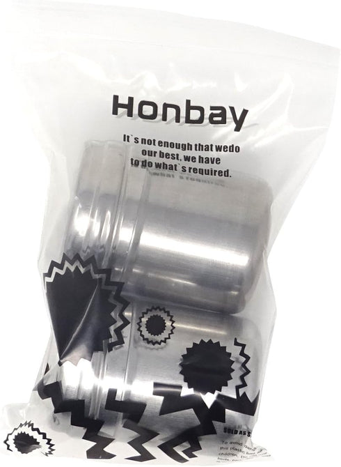 Honbay 2PCS 5 oz Stainless Steel Dredge Shaker Cans for Salt, Sugar, Spice, and Pepper Seasoning