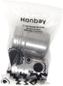 Honbay 2PCS 5 oz Stainless Steel Dredge Shaker Cans for Salt, Sugar, Spice, and Pepper Seasoning