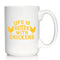 Life is Better with Chickens - Large 15oz White Ceramic Mug - Funny Chicken Themed Decor & Mama Hen Gifts