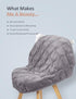 Kivik Small Weighted Blanket for Travel, 7 lbs Weighted Lap Pad for The Elderly, Heavy Lap Blanket Grey, 24"x29"