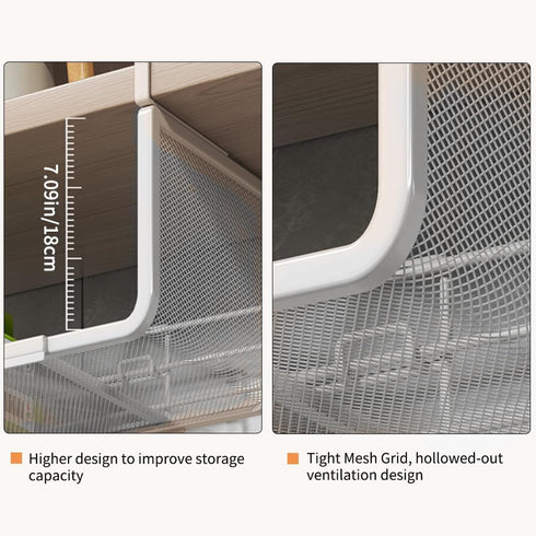 Counter 1 Pack) Expandable Under Shelf Basket Organizer, Under Shelf Storage, Hanging Baskets Under Cabinet for Pantry