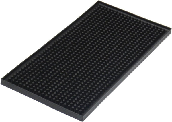 Yisharry li 6" x 12" Kitchen Square Rubber Bar Mat - PVC Black KTV Service Spill Drying Dish Mats