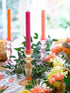 Talking Tables Boho Pink Glass Candlestick Holder, Height 16cm, One Size Glass Candle Holder