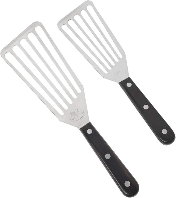 Fish Spatula - 2 Pack Stainless Steel Slotted Spatulas for Cooking, Flipping, Frying, Grilling