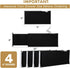 RAPTUROUS 4 Pack Deep Drawer Dividers, Adjustable Organizer for Clothing, Dresser, Kitchen, Black